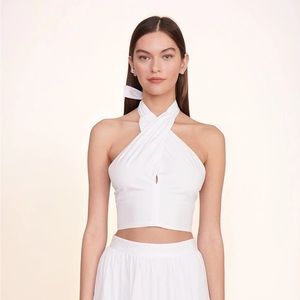 Staud Kai Halter Top - white, size 2